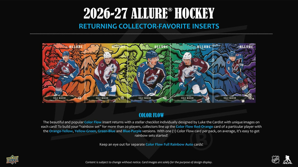 2026/27 Upper Deck Allure Hockey Blaster Box sell sheet 2