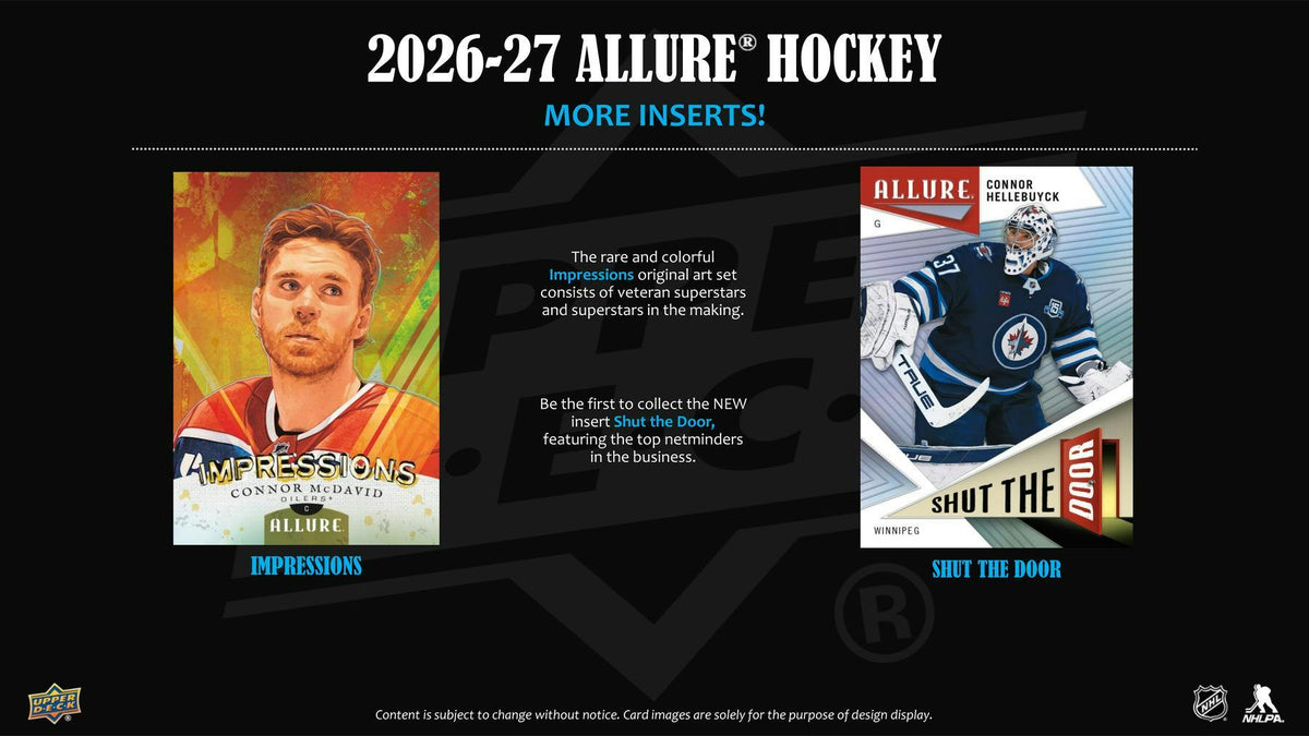 2026/27 Upper Deck Allure Hockey Blaster Box sell sheet 4