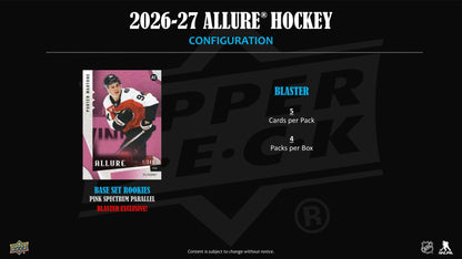 2026/27 Upper Deck Allure Hockey Blaster Box sell sheet 5