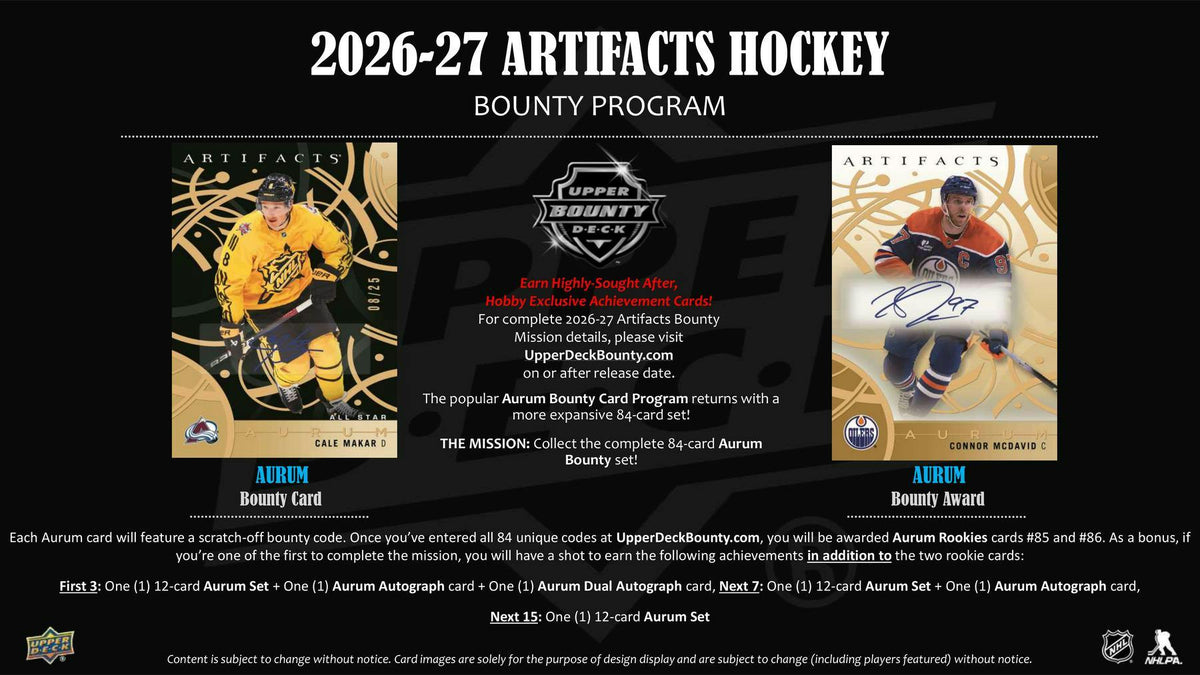 2026/27 Upper Deck Artifacts Hockey Hobby Box | Columbia Hobby - Sports Card Boxes - Toploaders - Card Savers.
