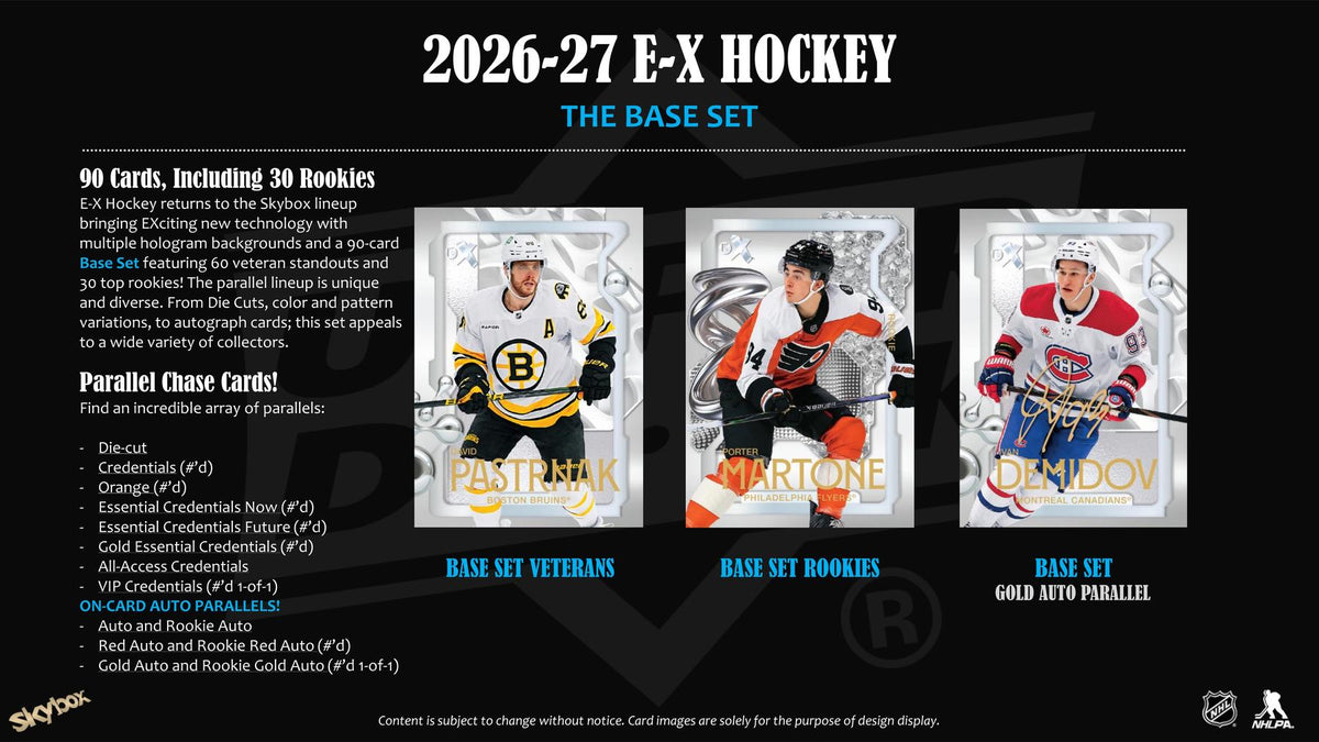 2026/27 Upper Deck Skybox E-X Hockey Hobby Box sell sheet 2