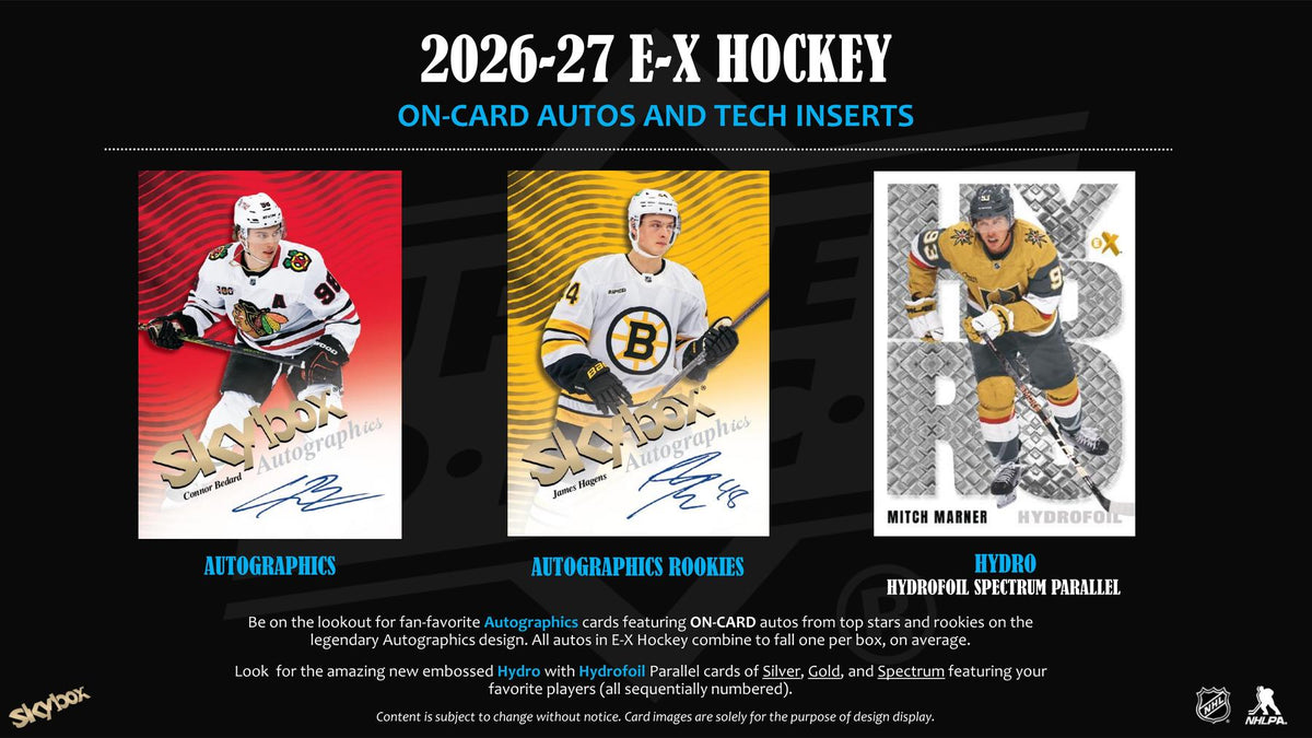 2026/27 Upper Deck Skybox E-X Hockey Hobby Box sell sheet 3