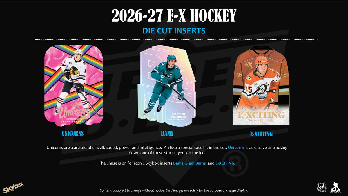 2026/27 Upper Deck Skybox E-X Hockey Hobby Box sell sheet 4