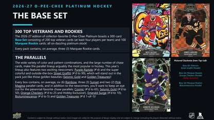 2026/27 Upper Deck O-Pee-Chee Platinum Hockey Hobby Box sell sheet 3