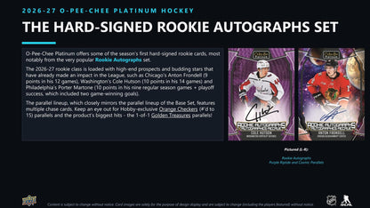 2026/27 Upper Deck O-Pee-Chee Platinum Hockey Hobby Box sell sheet 4