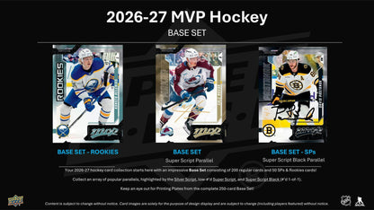 2026/27 Upper Deck MVP Hockey Hobby Box | Columbia Hobby - Sports Card Boxes - Toploaders - Card Savers.