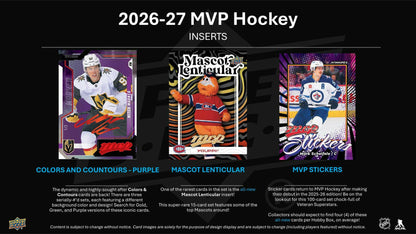 2026/27 Upper Deck MVP Hockey Hobby Box | Columbia Hobby - Sports Card Boxes - Toploaders - Card Savers.