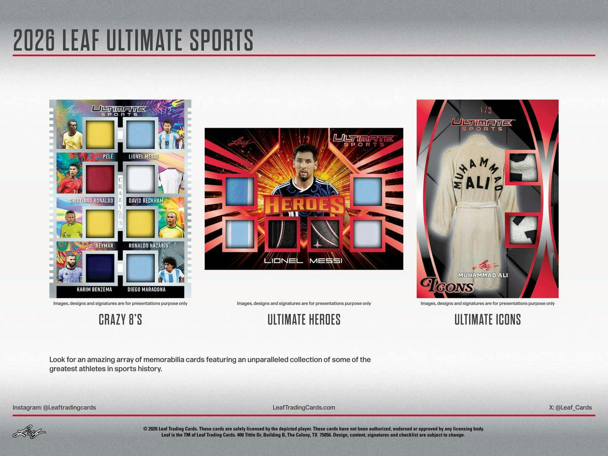 2026 Leaf Ultimate Sports Hobby Box | Columbia Hobby - Sports Card Boxes - Toploaders - Card Savers.