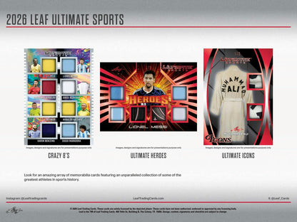 2026 Leaf Ultimate Sports Hobby Box | Columbia Hobby - Sports Card Boxes - Toploaders - Card Savers.