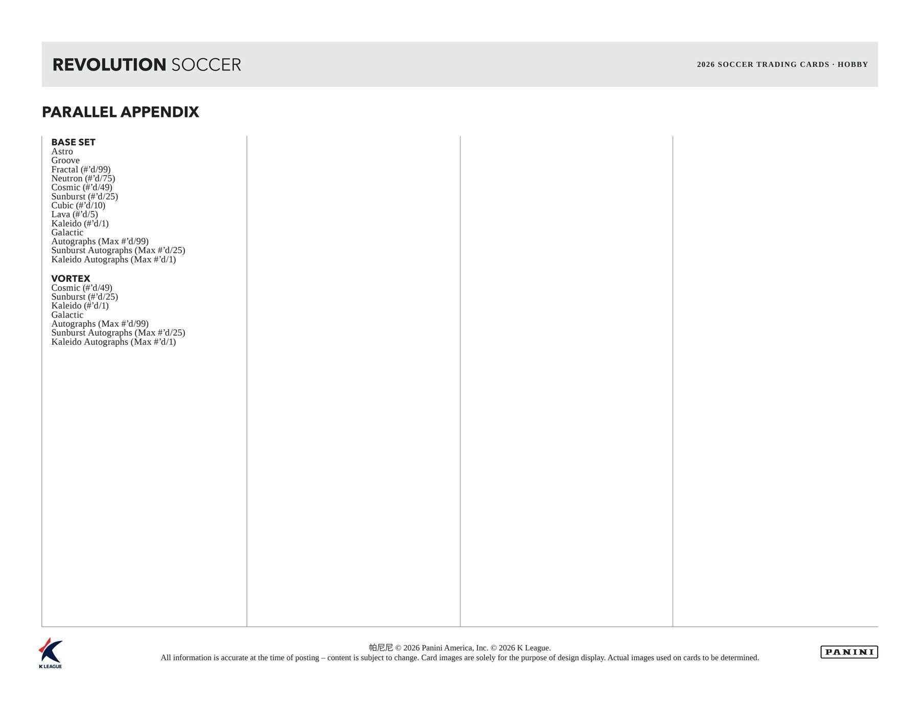 2026 Panini Revolution K League Soccer Hobby Box | Columbia Sports Cards | Columbia Hobby - Sports Card Boxes - Toploaders - Card Savers.