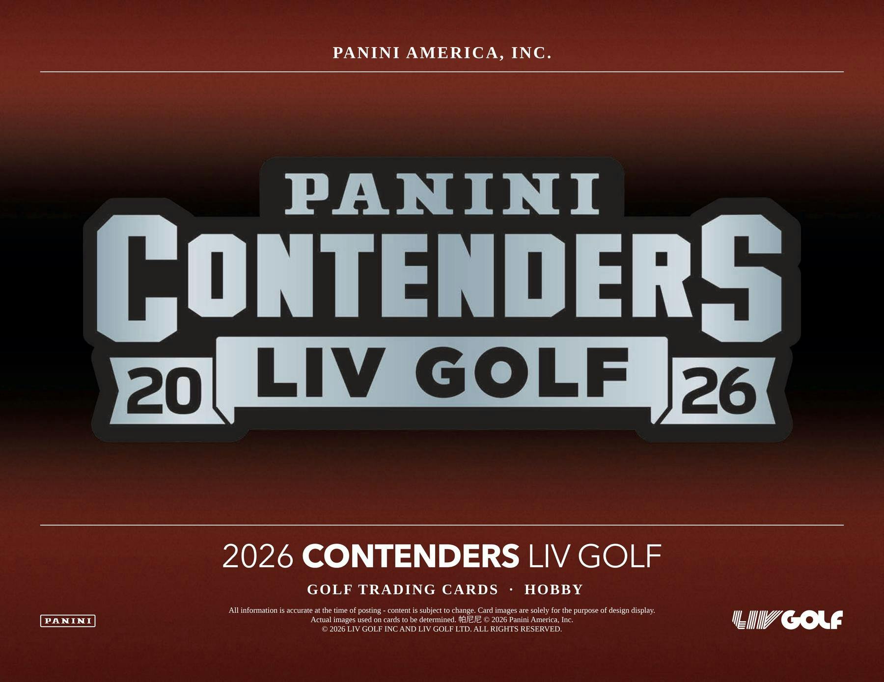 2026 Panini Contenders LIV Golf Hobby Box | Columbia Sports Cards.