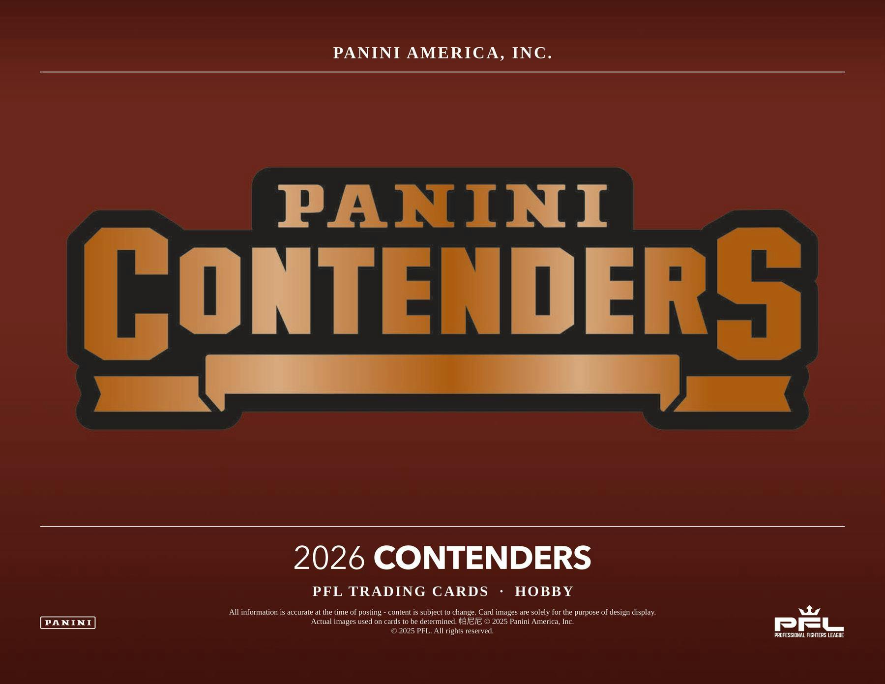 2026 Panini Contenders Professional Fighters League PFL Hobby Box | Columbia Sports Cards | Columbia Hobby - Sports Card Boxes - Toploaders - Card Savers.
