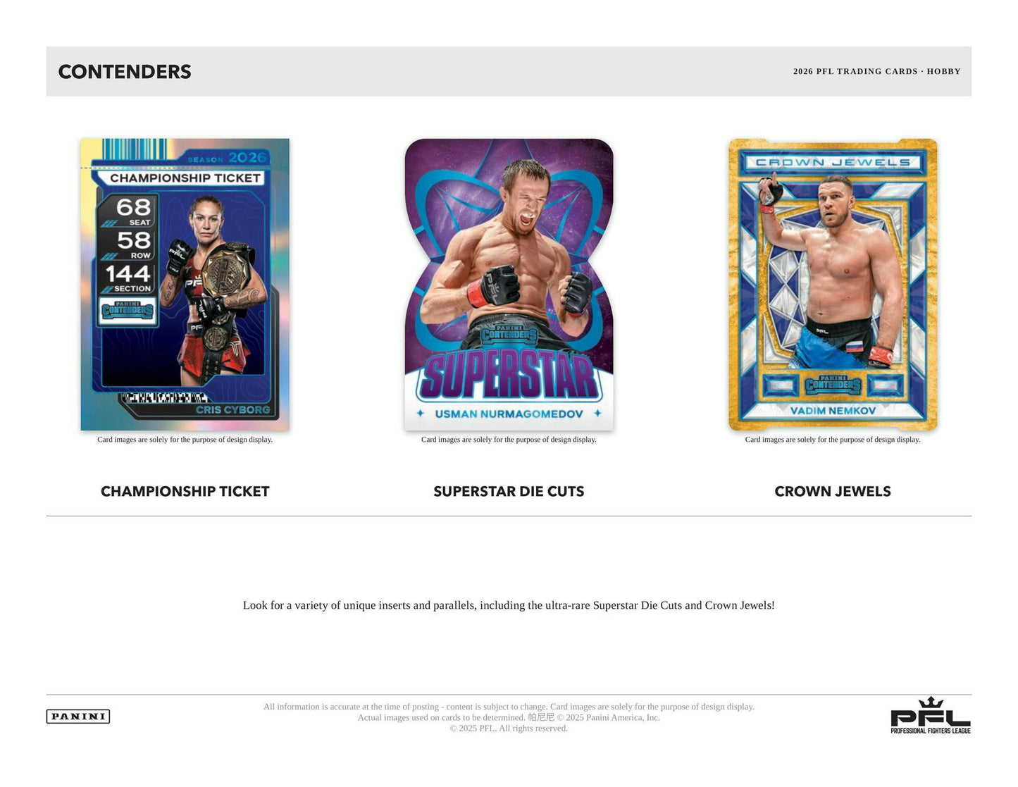 2026 Panini Contenders Professional Fighters League PFL Hobby Box | Columbia Sports Cards | Columbia Hobby - Sports Card Boxes - Toploaders - Card Savers.