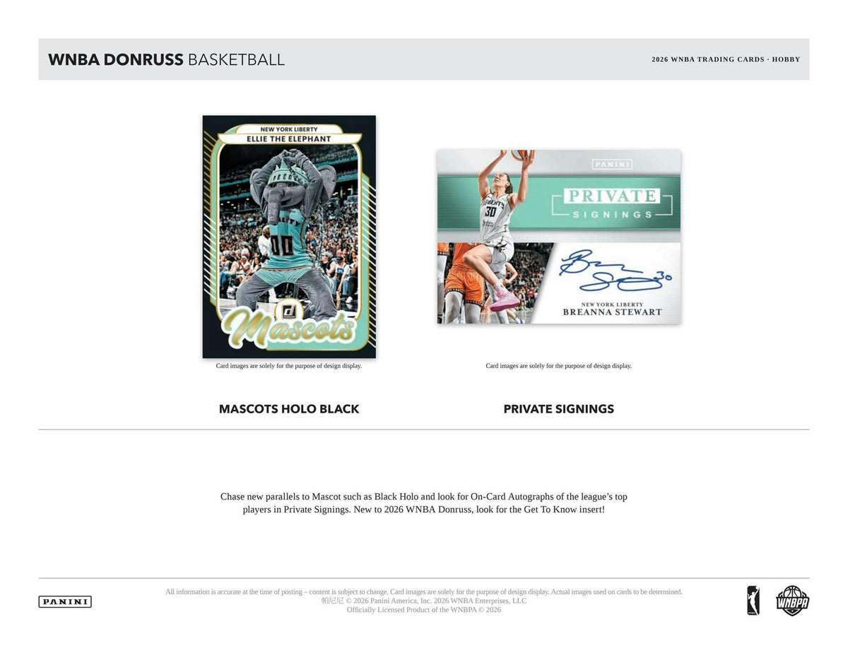 2026 Panini Donruss WNBA Basketball Hobby Box | Columbia Sports Cards.