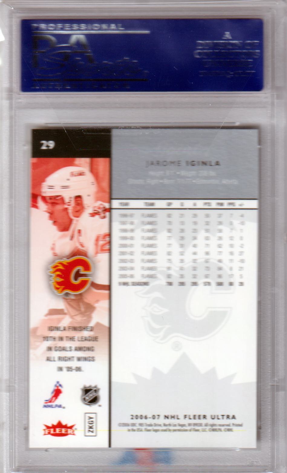 JAROME IGINLA 2006-07 Ultra #29 PSA 10 GEM MINT - FLAMES - POP 3