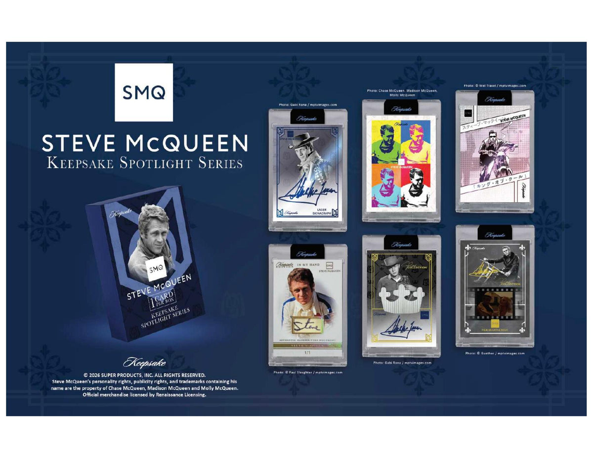 2026 Keepsake Steve McQueen King of Cool Spotlight Series Hobby Box sell sheet 1