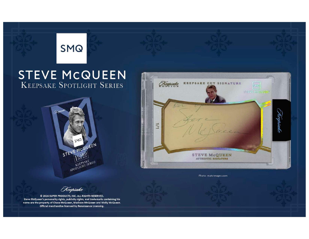 2026 Keepsake Steve McQueen King of Cool Spotlight Series Hobby Box sell sheet 2