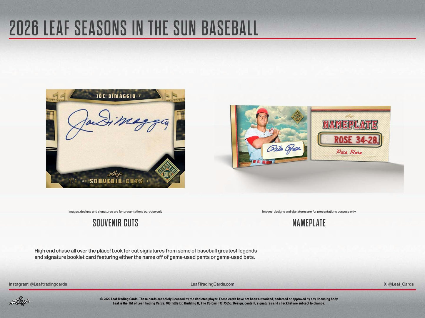 2026 Leaf Seasons in the Sun Baseball Hobby Box | Columbia Sports Cards | Columbia Hobby - Sports Card Boxes - Toploaders - Card Savers.
