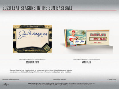 2026 Leaf Seasons in the Sun Baseball Hobby Box | Columbia Sports Cards | Columbia Hobby - Sports Card Boxes - Toploaders - Card Savers.