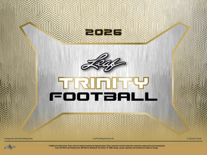 2026 Leaf Trinity Football Hobby Box | Columbia Sports Cards | Columbia Hobby - Sports Card Boxes - Toploaders - Card Savers.