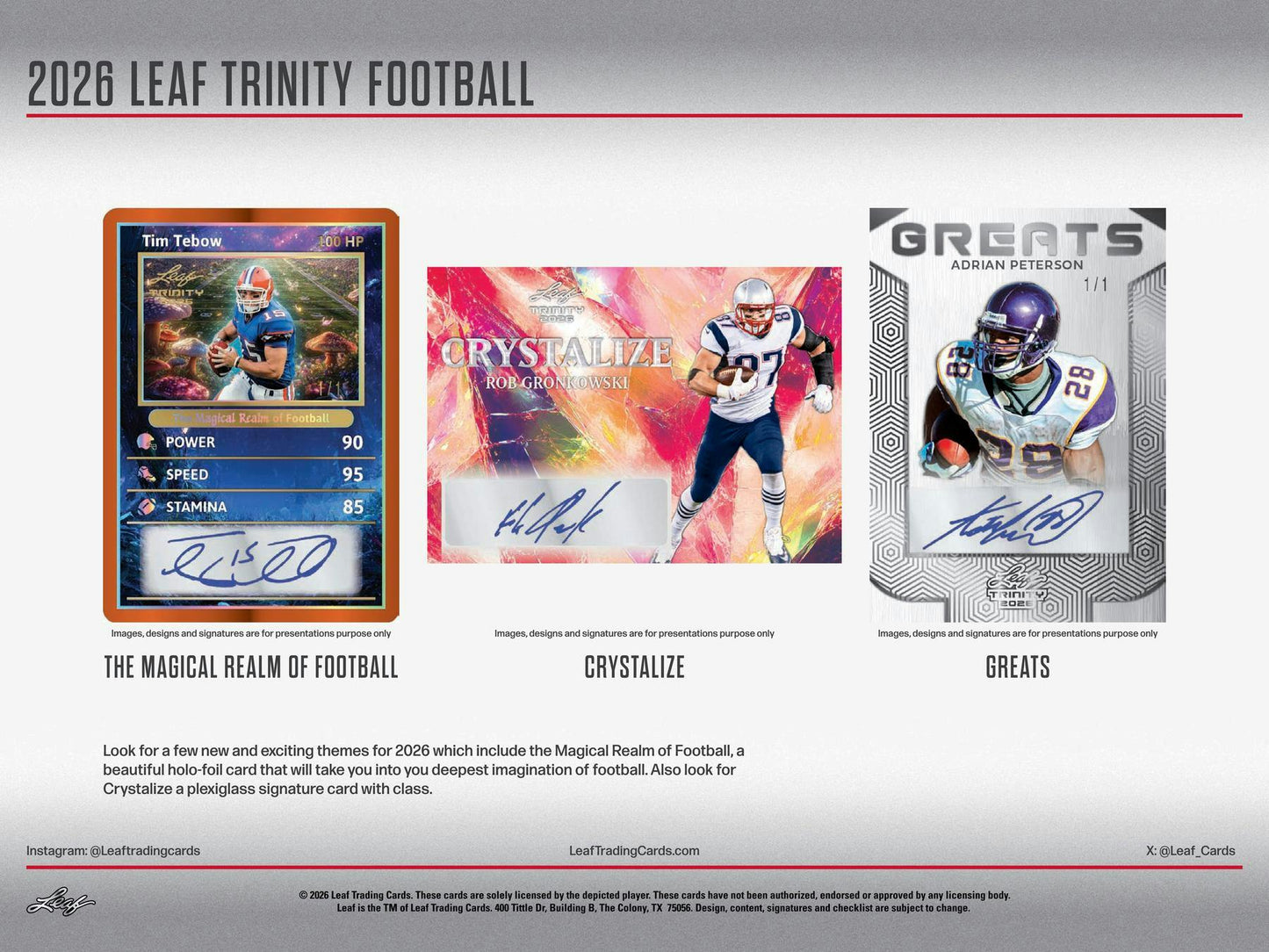 2026 Leaf Trinity Football Hobby Box | Columbia Sports Cards | Columbia Hobby - Sports Card Boxes - Toploaders - Card Savers.