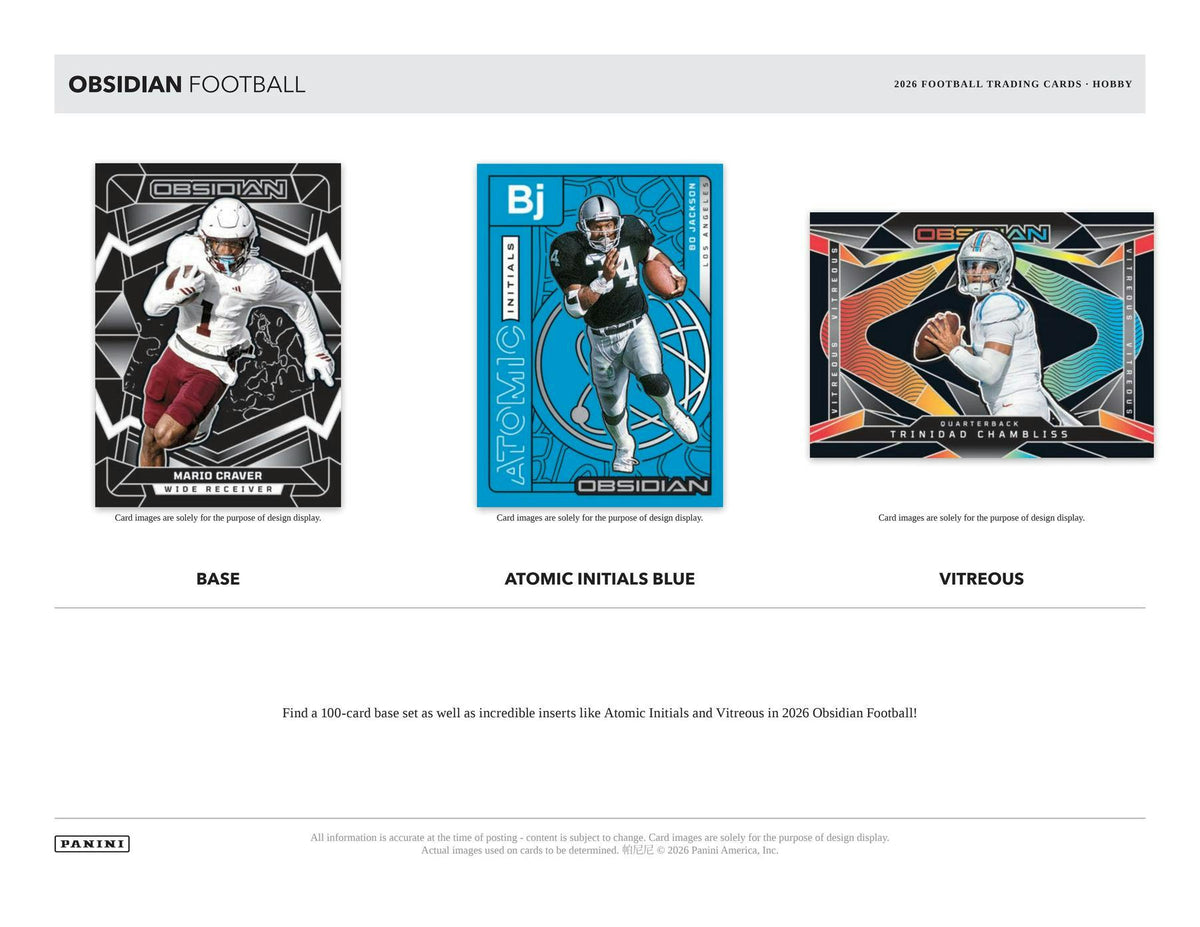 2026 Panini Obsidian Football Hobby Box sell sheet 2