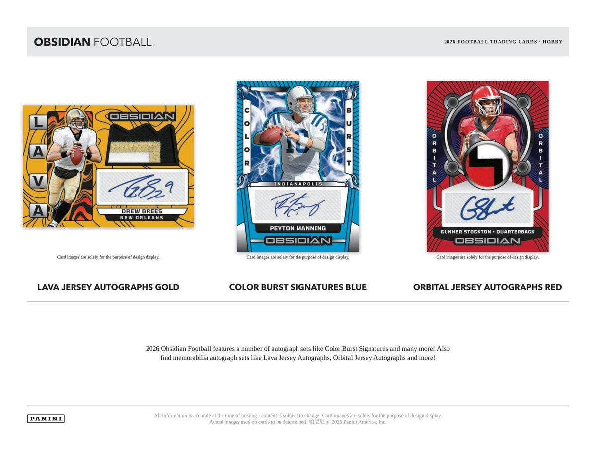 2026 Panini Obsidian Football Hobby Box sell sheet 3
