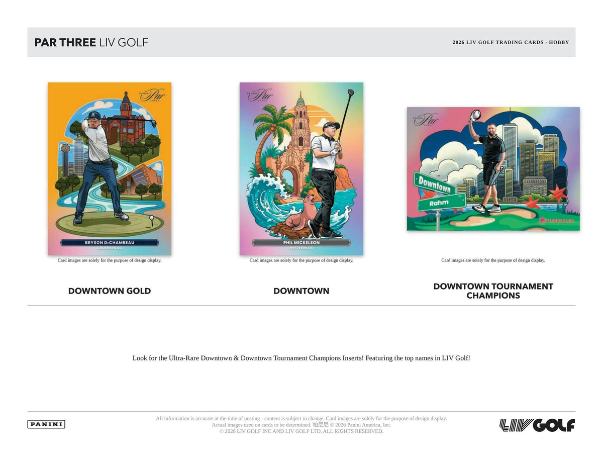 2026 Panini Par Three LIV Golf Hobby Box sell sheet 4