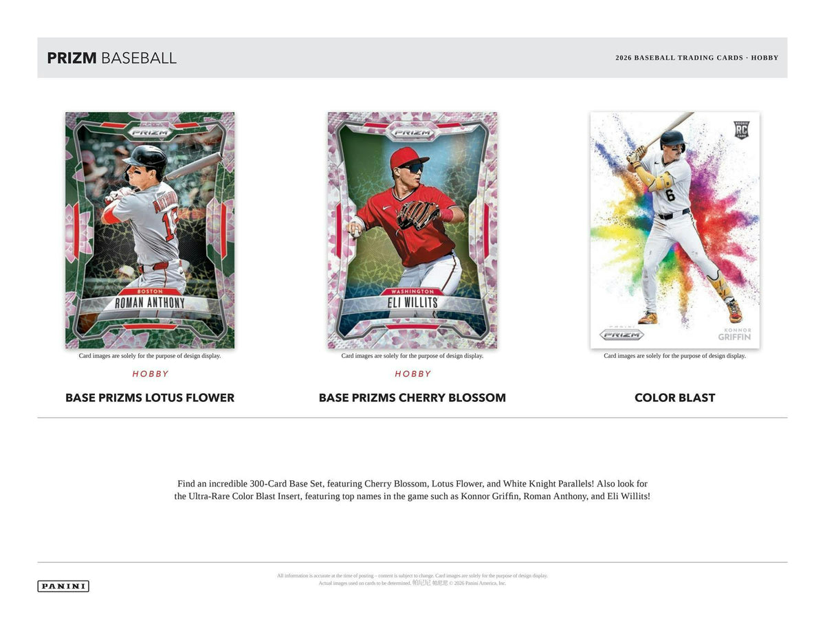 2026 Panini Prizm Baseball Hobby Box | Columbia Sports Cards.