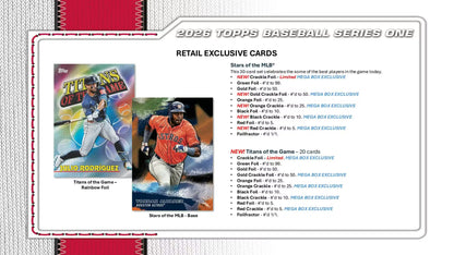 2026 Topps Series 1 Baseball Mega Box | Columbia Sports Cards