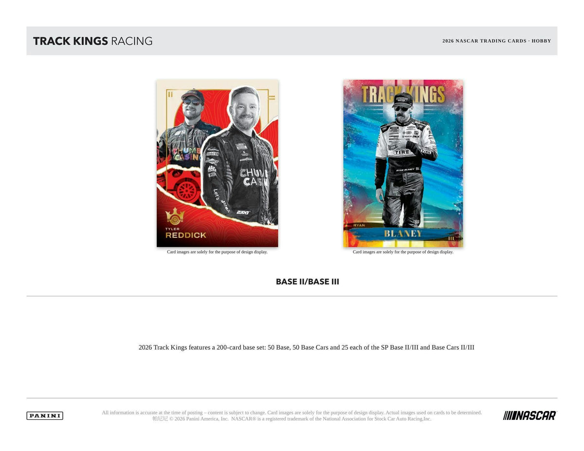 2026 Panini Track Kings NASCAR Racing Hobby Box sell sheet 3