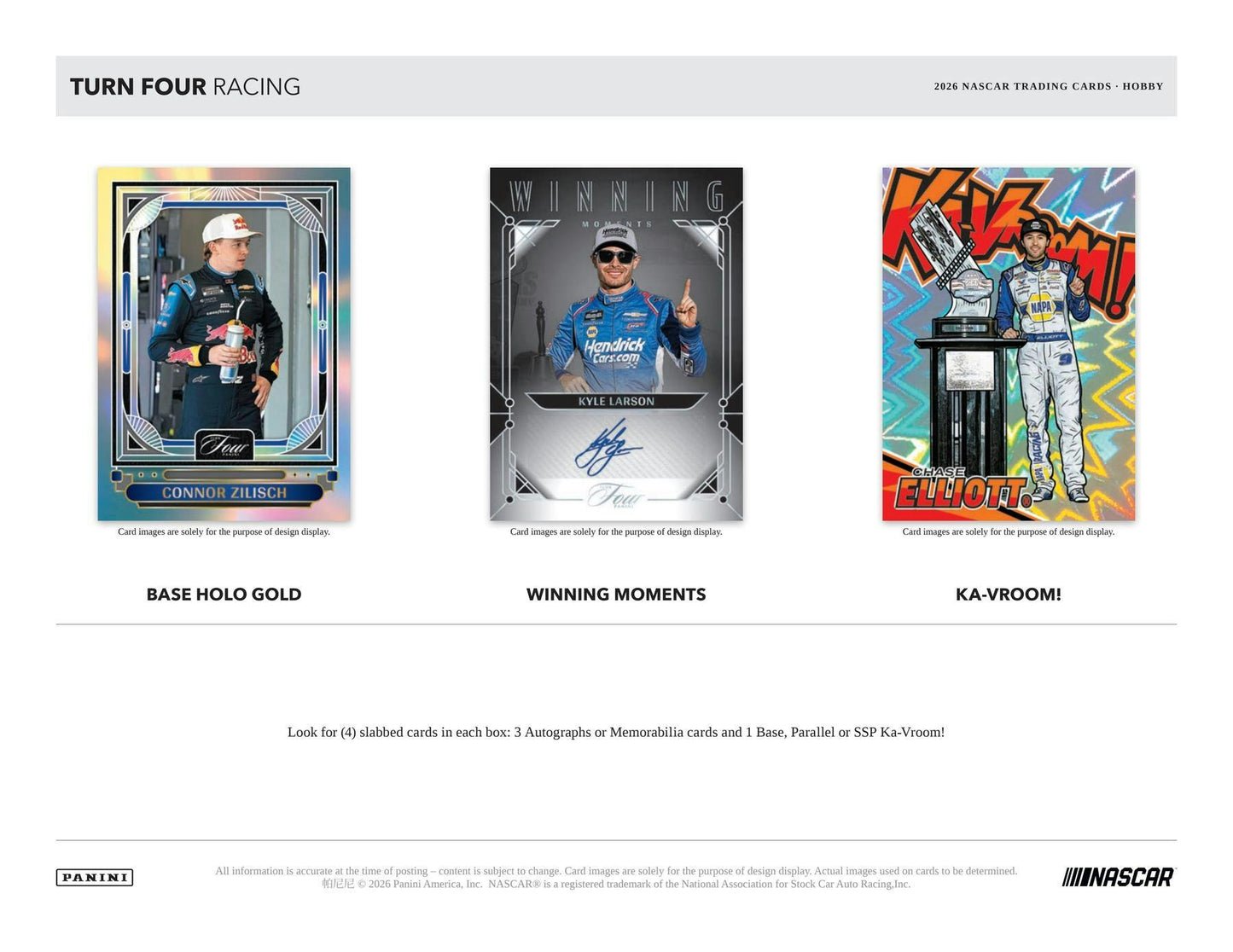 2026 Panini Turn Four Racing Hobby Box | Columbia Sports Cards | Columbia Hobby - Sports Card Boxes - Toploaders - Card Savers.