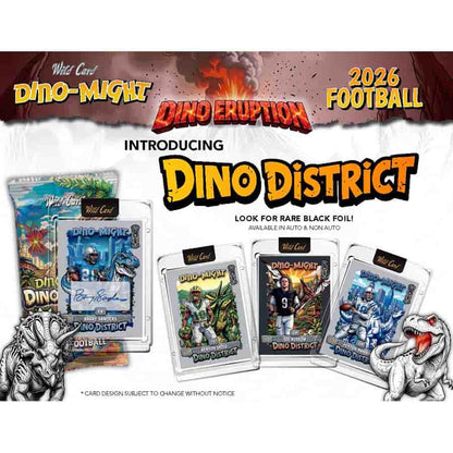 2026 Wild Card Dino-Might Football Dino Eruption Hobby Box | Columbia Sports Cards | Columbia Hobby - Sports Card Boxes - Toploaders - Card Savers.