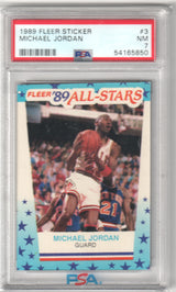 Michael Jordan 1989 Fleer Sticker #3 PSA 7 -