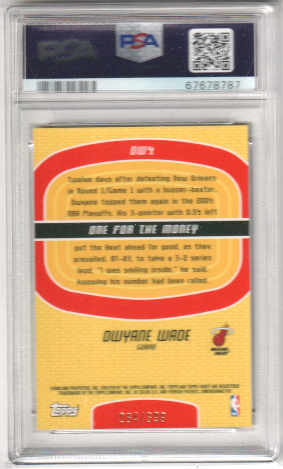 DWYANE WADE 2005-06 Topps Finest Wade Moments-Boxloader #DW4 PSA 9 MINT