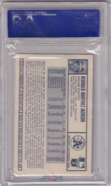 REGGIE JACKSON 1973 Kellogg's Pro Super Stars #22 PSA 9 MINT - ATHLETICS