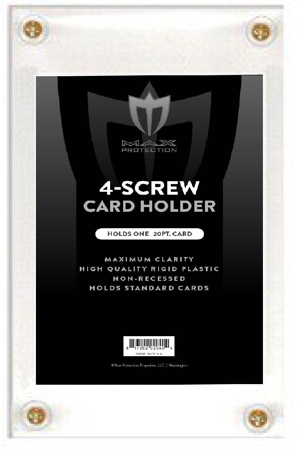 Max Protection 4-Screw Card Holder - Non Recessed