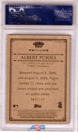 ALBERT PUJOLS 2010 Topps Chrome 206 #TC42 Blue Refractor PSA 10 GEM MINT POP 2