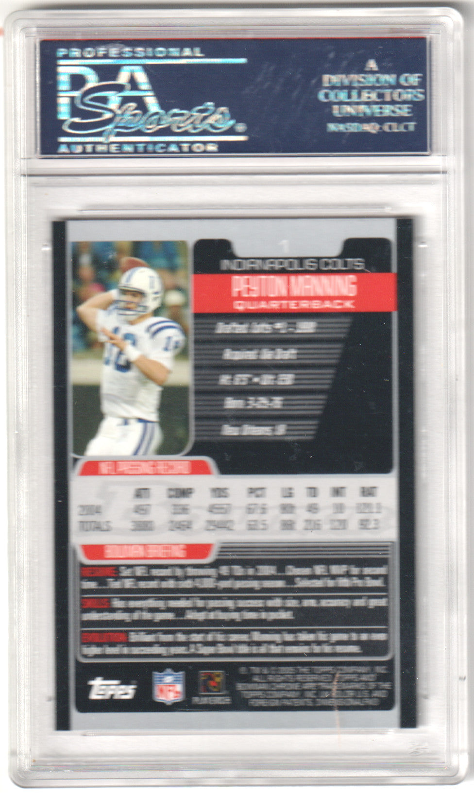 PEYTON MANNING 2005 Bowman Chrome #1 PSA 10 GEM MINT - COLTS