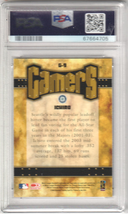 ICHIRO SUZUKI 2004 Leaf Gamers #G-9 PSA 10 GEM MINT - MARINERS Pop 2