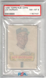 JOE MORGAN 1966 Topps Rub-Offs PSA 8 NM - ASTROS