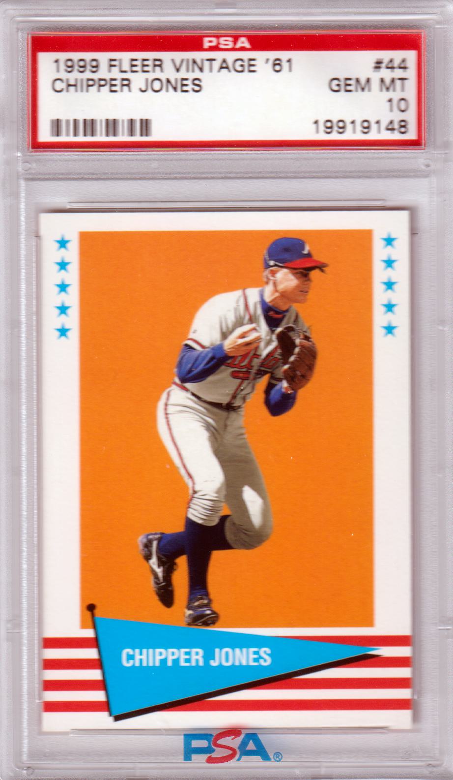 CHIPPER JONES 1999 Fleer Vintage 61 #44 PSA 10 GEM MINT - BRAVES Pop 7