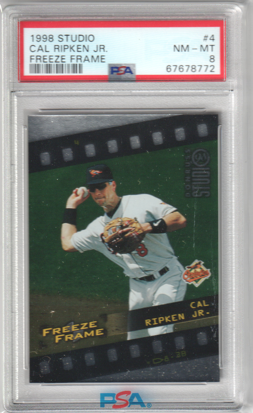 CAL RIPKEN JR. 1998 Studio Freeze Frame #/4500 PSA 8 NM - ORIOLES