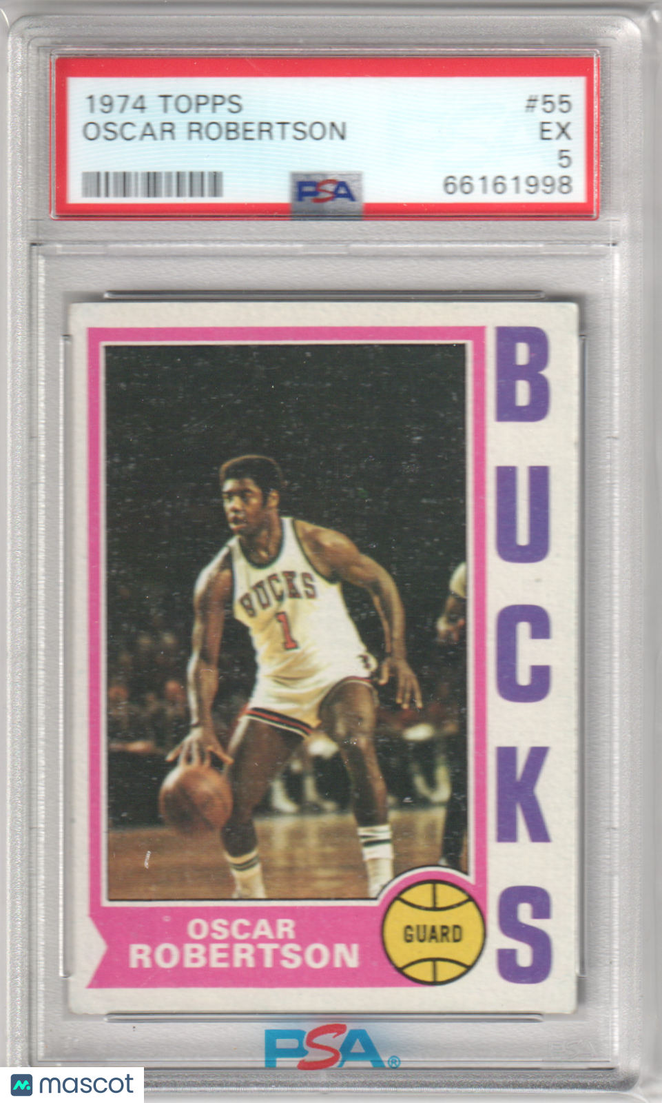 OSCAR ROBERTSON 1974-75 Topps #55 PSA 5 EX - BUCKS