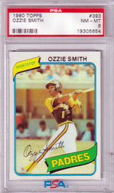 OZZIE SMITH 1980 Topps #393 PSA 8 NM-MT - HOF PADRES