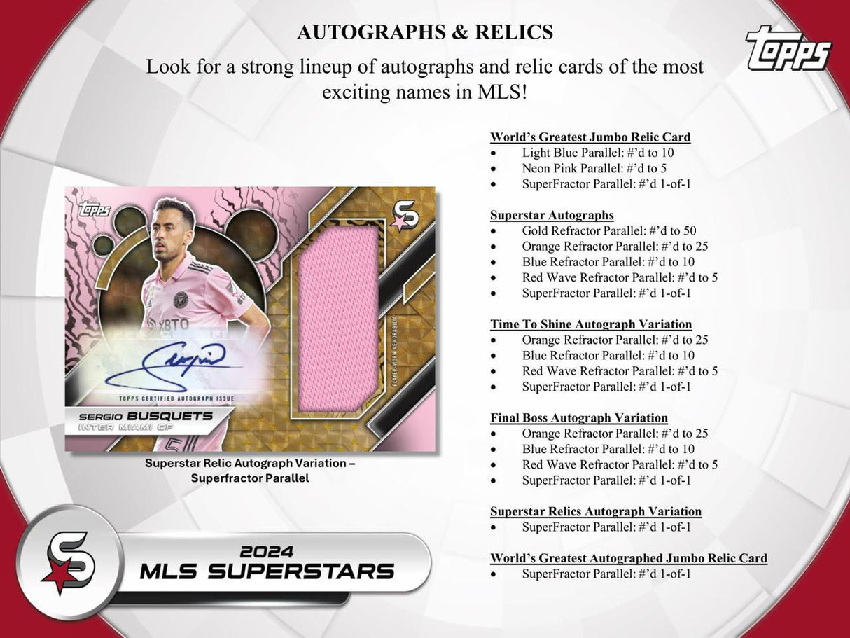 2024 Topps MLS SuperStars Soccer Hobby Box