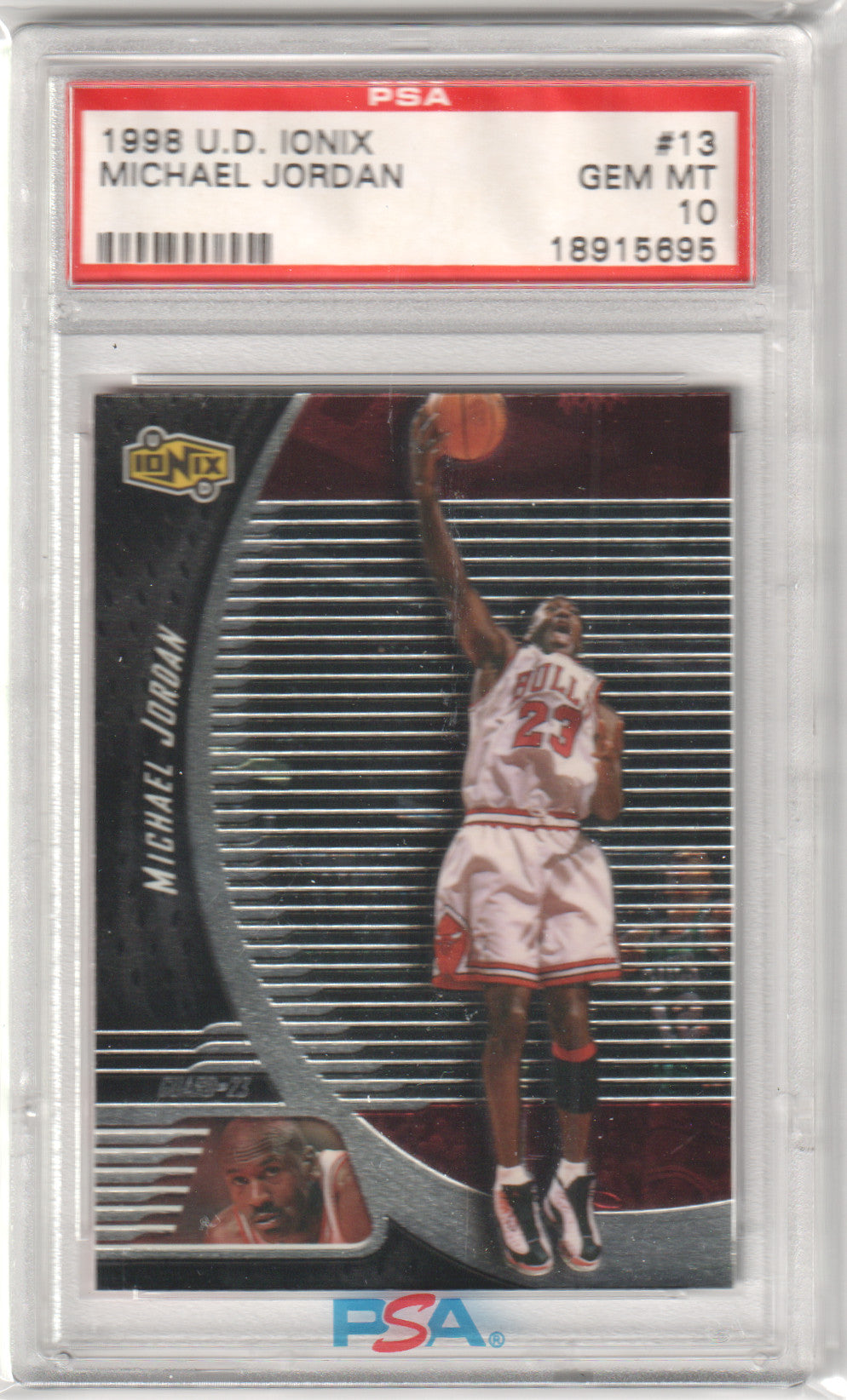 Michael Jordan 1998 Upper Deck Ionix #13 PSA 10 -