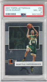 KEVIN DURANT 2007 Topps Letterman #/599 SP #56 PSA 8 NM-MT Supersonics