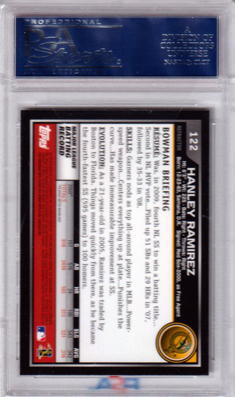 HANLEY RAMIREZ 2010 Bowman Chrome Refractor #122 PSA 10 GEM MINT - POP 1