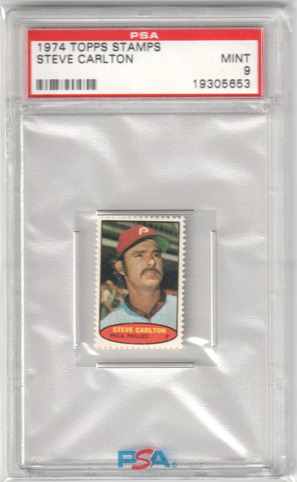 STEVE CARLTON 1974 Topps Stamps PSA 9 MINT - PHILLIES